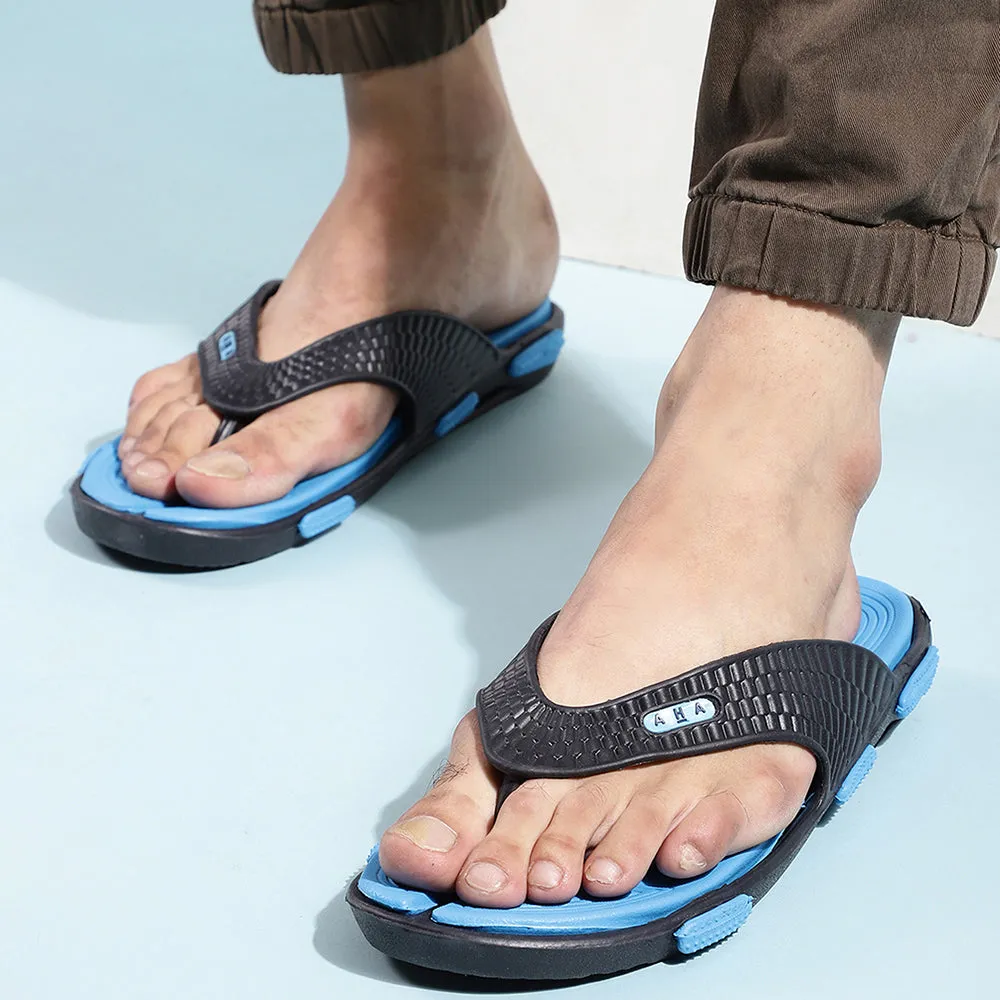 Slippers Indoor Outdoor A-HA Casual Sky Blue Flip-Flops For Men SHOKER-M By Liberty