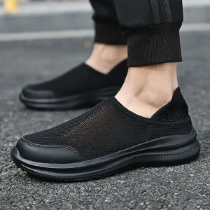 Flat Sole Football Shoes Men Shoes Slip On Lazy Shoes