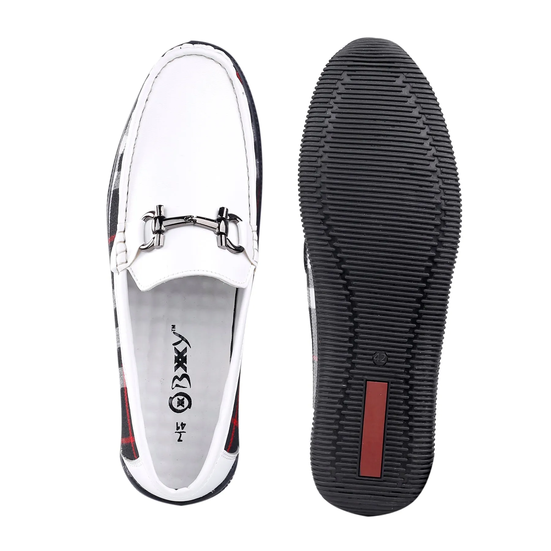 Fall Shoes Loafers Bxxy's Vegan Leather Trendiest Checker Loafers for Men