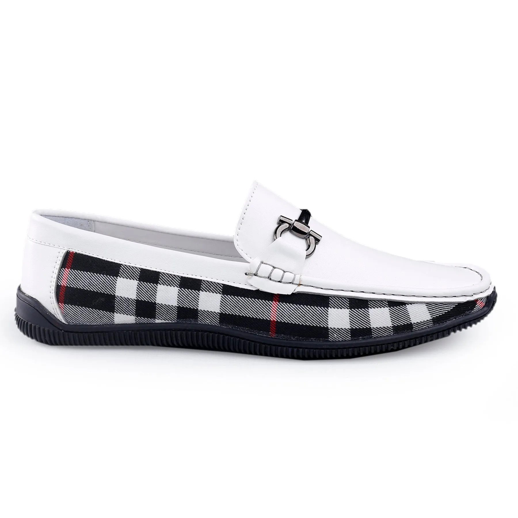 Driving Loafers With Arch Support Bxxy's Vegan Leather Trendiest Checker Loafers for Men