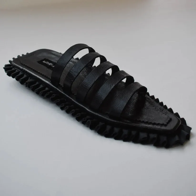 Sandals Hide Toes KAYADUA Low Block Heel Flowt Shoe