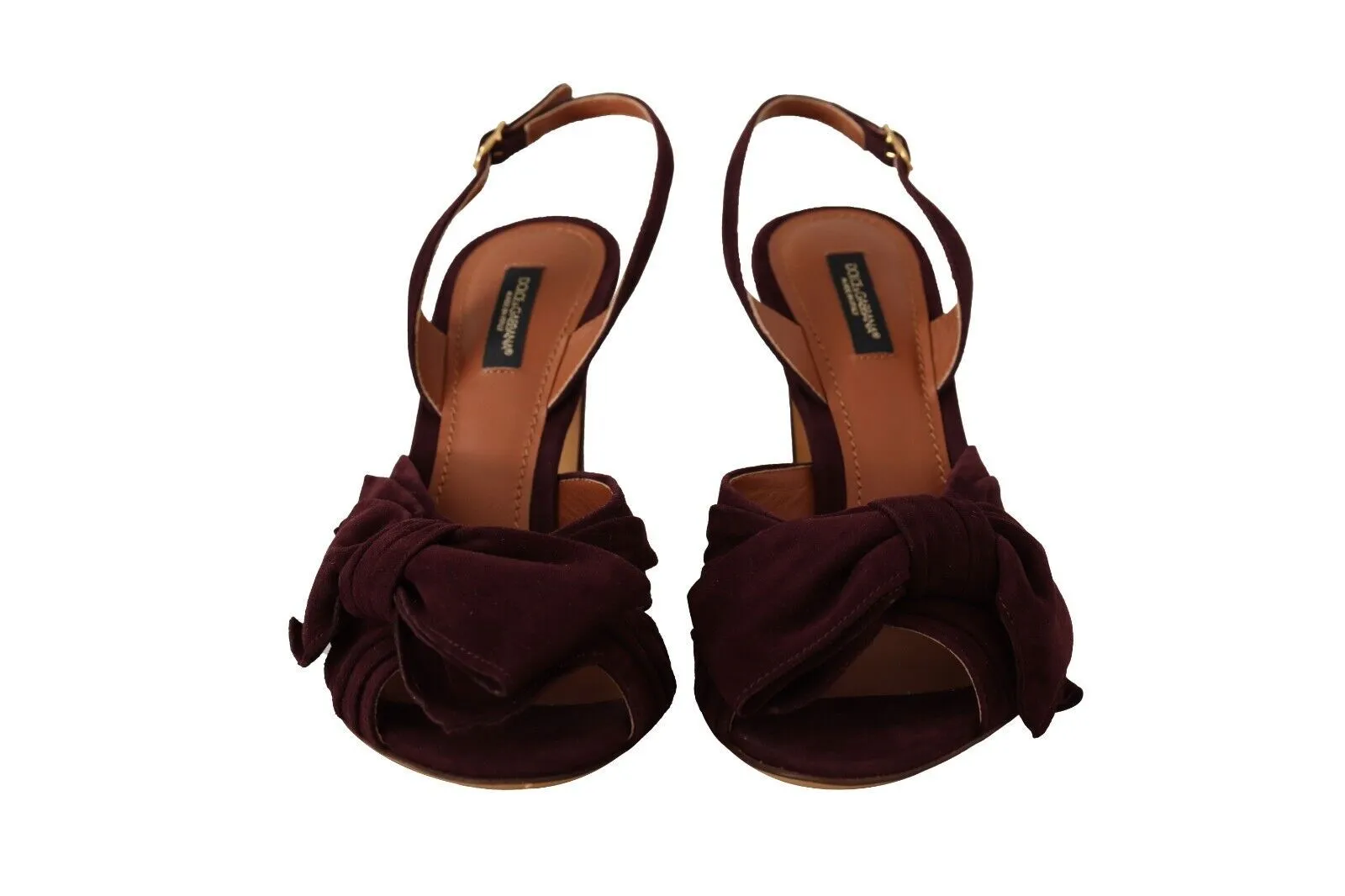 Dolce & Gabbana Dark Purple Suede Ankle Strap Sandals Shoes Sandals 2024