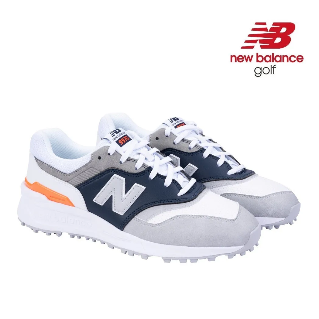 New Balance Mens Turf Shoes New Balance Mens 997 SL Golf Shoes - Spikeless - Grey/White - All Sizes