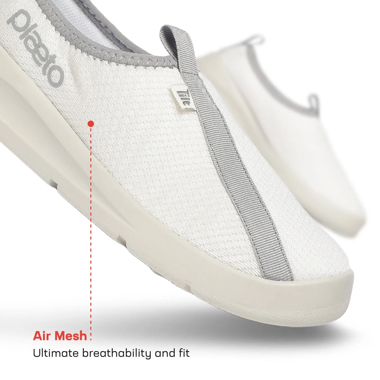 Slip On Ballet Flat EZPlay Slip Ons for Women-White