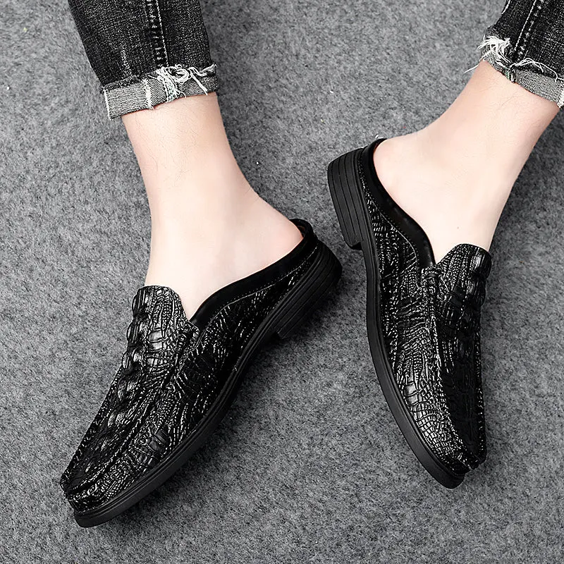 Sanuk Slip On Loafers ELEGANTE Men's Faux Leather Backless Loafers