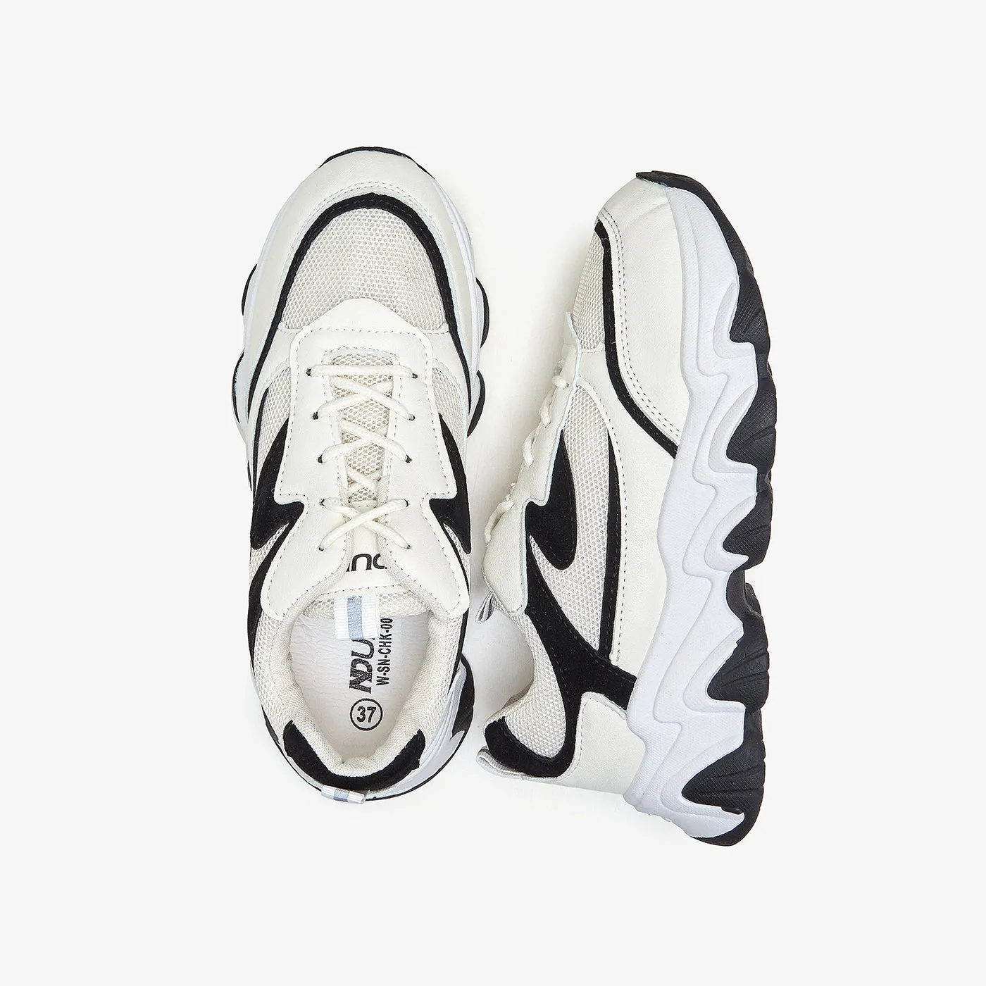 Women's Jogger Sole Sneakers Silver Sneakers