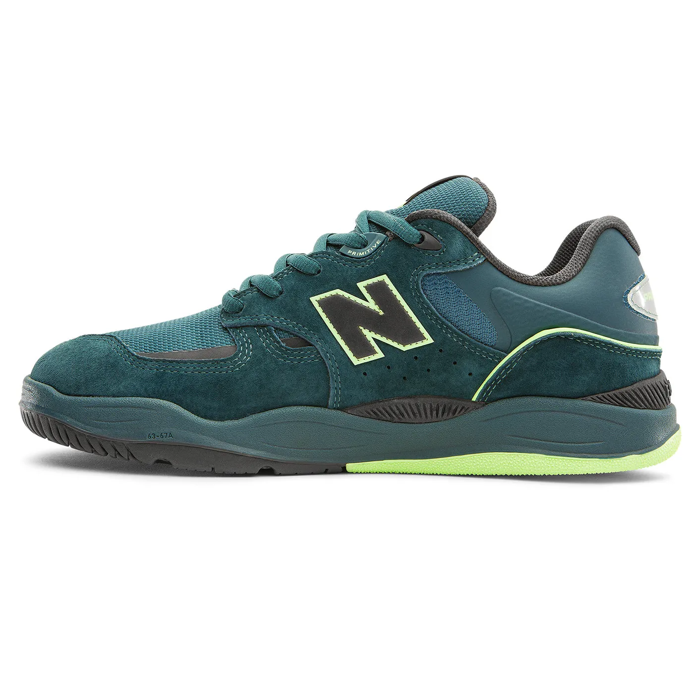 Men's New Balance 410 New Balance Numeric 1010 Tiago x Primitive Shoes - Deep Teal / Lime Green