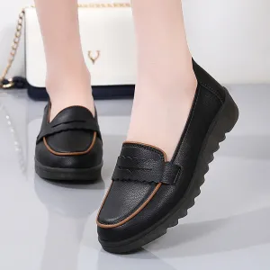 Iceberg Loafers New Flat Shoes Woman Soft Women Casual Shoes Genuine Leather Platform Flats Shoes Slip on Loafers Plus Size Women Shoes