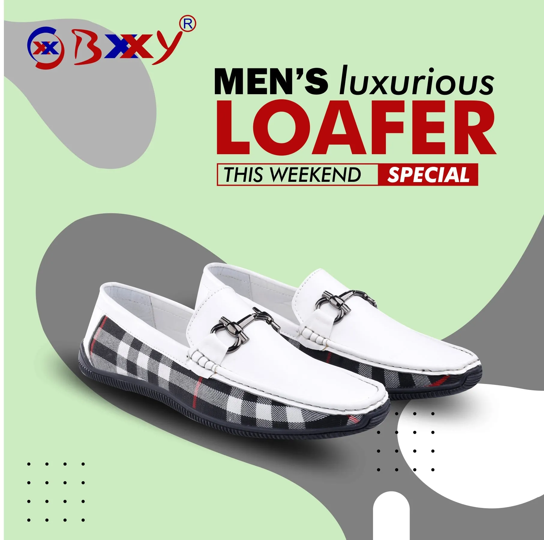 Men's Vegan Leather Fashionable Buckle Loafers for All Seasons Rugged Loafers