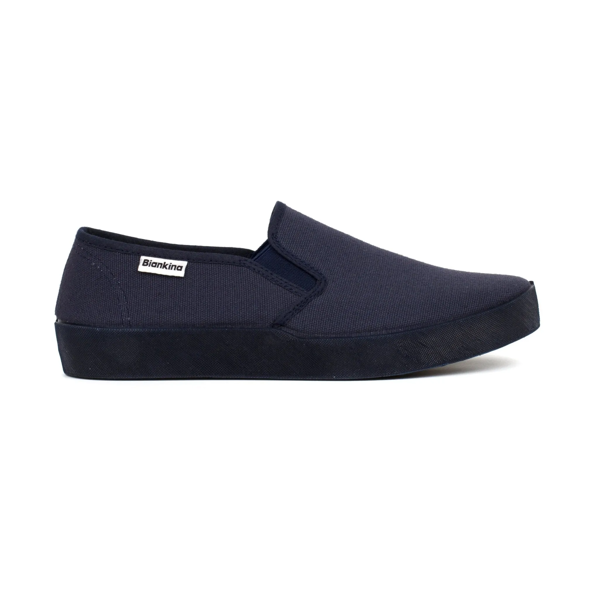 Barcelona Organic Cotton Canvas Slip Ons - Navy Blue Best Sneakers For Tennis