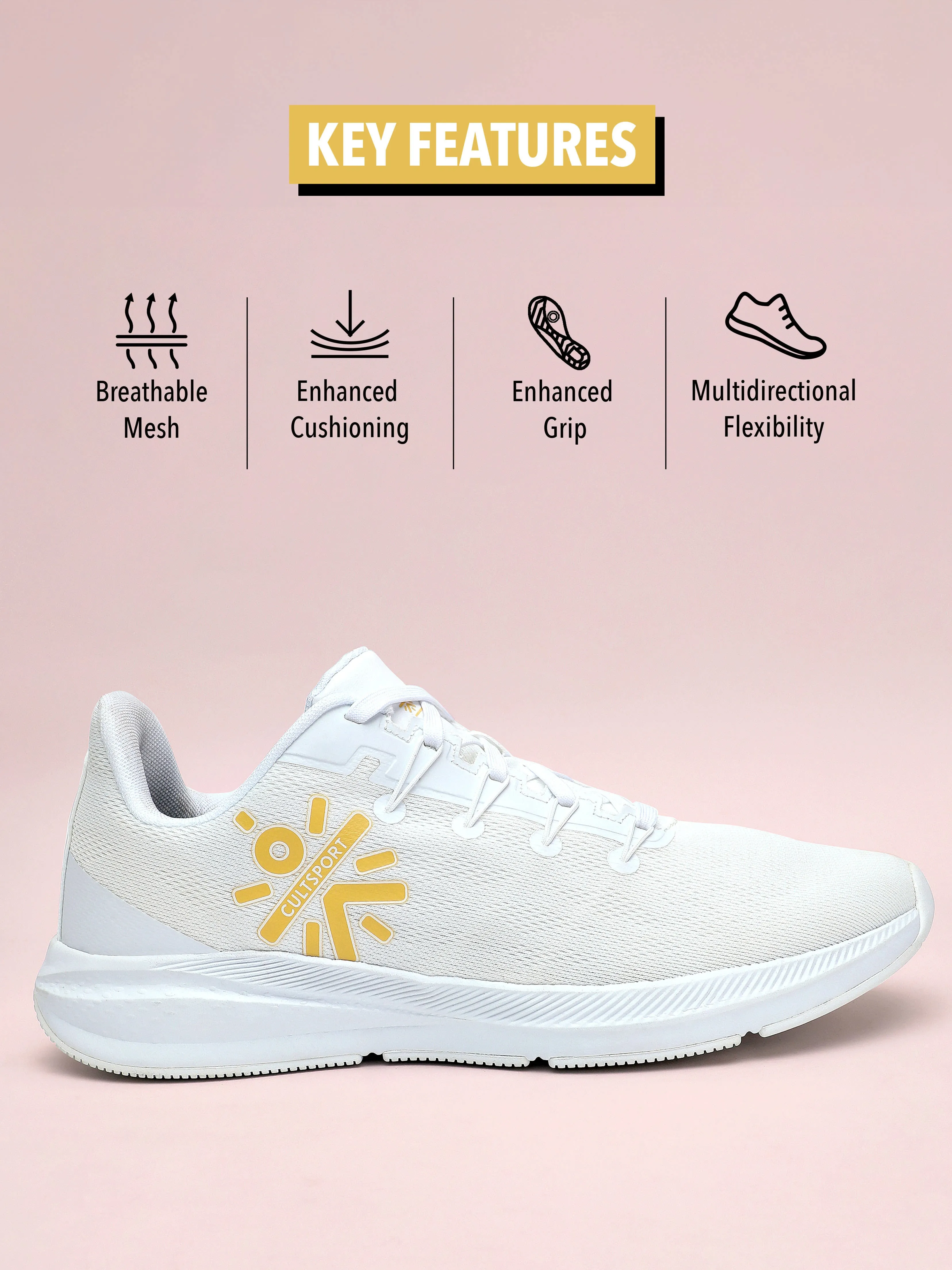 Best And Comfortable Running Shoes Firebird Men Running Shoes - White