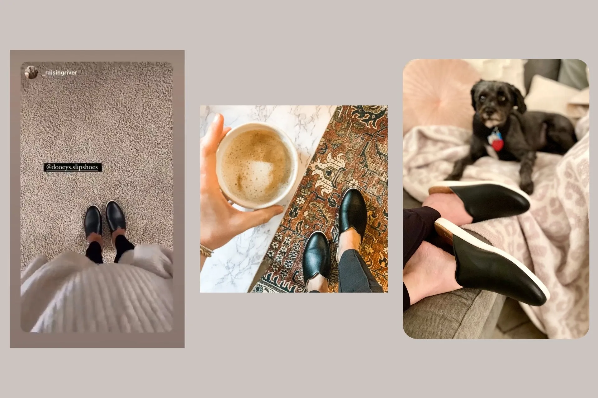 Dark Slides House Mules | Black