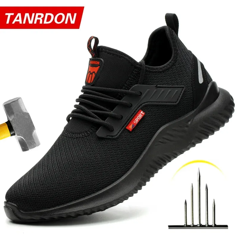 Bricklayer Work Boots Safety Shoes Men With Steel Toe Cap Anti-smash Men Work Shoes Sneakers Light Puncture-Proof Indestructible Shoes Dropshipping