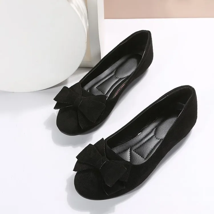 Fashion Bowknot Flats Shoes Casual Round Toe Loafers Cozy Shoes For Women Loafers Moccasins