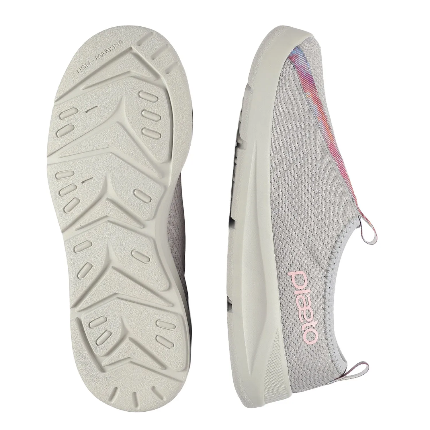 EZPlay Slip Ons for Women-Grey Slip On Spring Shoes