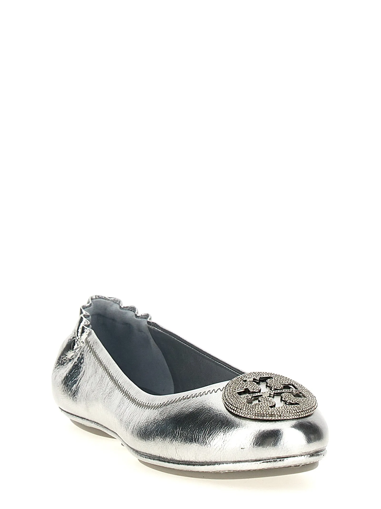 Schutz Shoes Flats Minnie Travel Flat Shoes Silver
