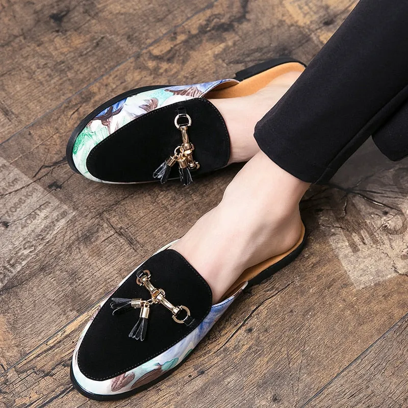 Loro Piana Charms Loafers MEN'S Luxury Tassel Backless Loafers