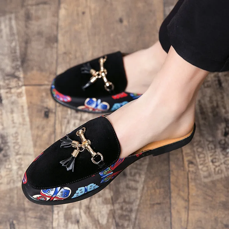 Dior Loafers MEN'S Luxury Tassel Backless Loafers