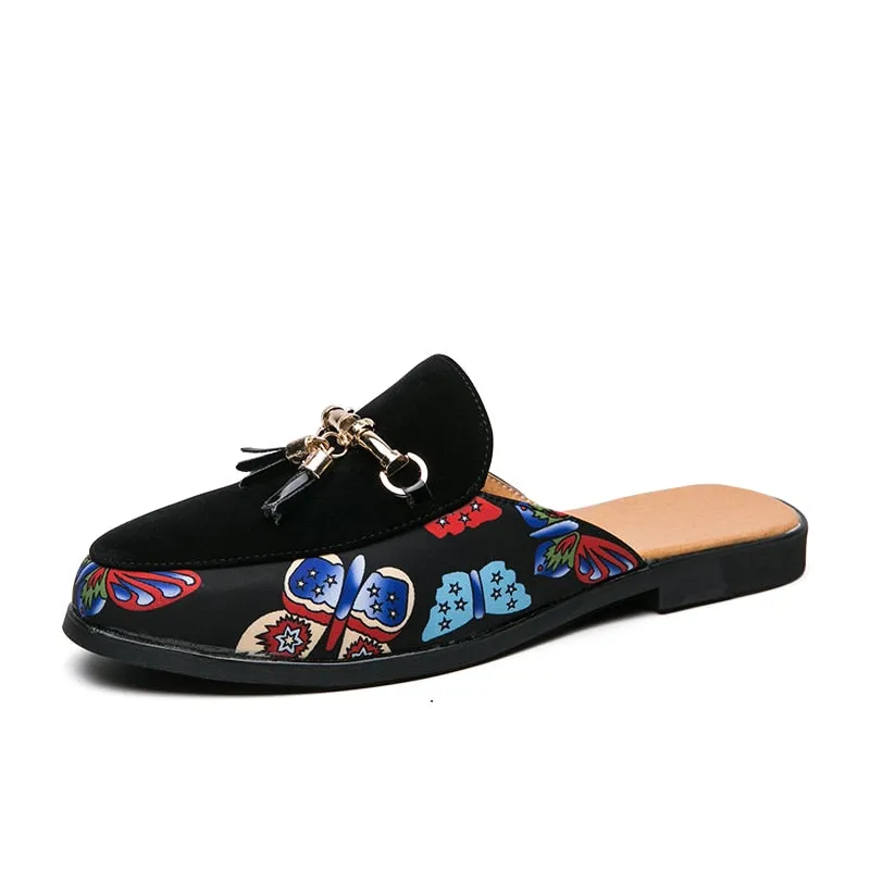 MEN'S Luxury Tassel Backless Loafers Loafers With Pants