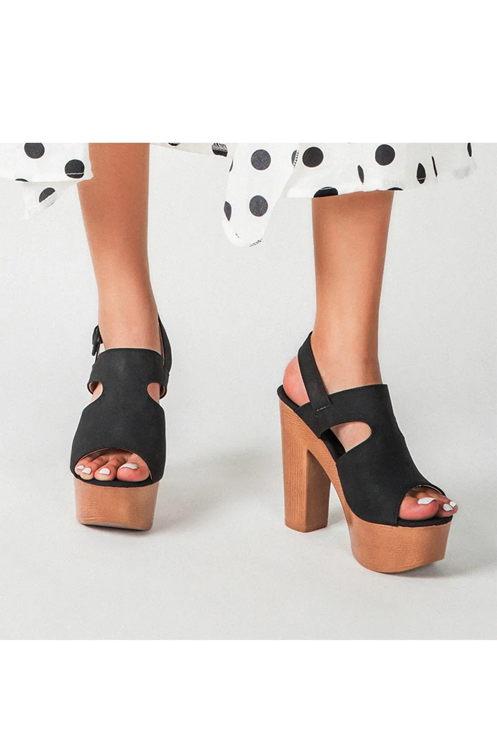 Outdoor Peep Toe Sandals Chunky Heel Microfiber Leather Fashion Shoes With Buckle Sandals Whitehouse Jamaica Reviews