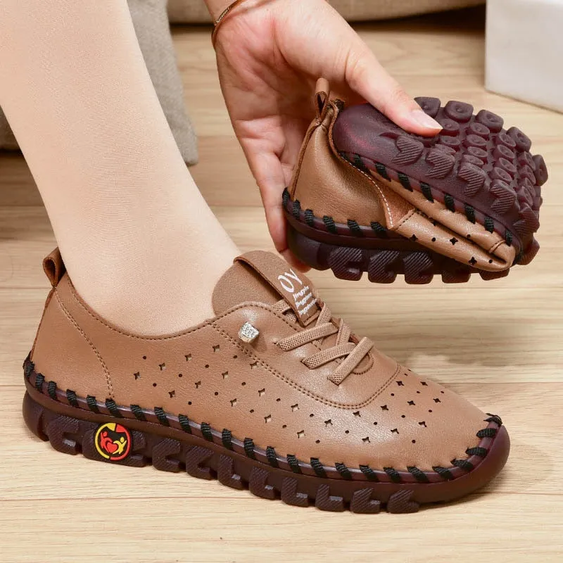 Purpdrank - New Spring Sneakers Women Shoes Platform Loafers Casual Lace Up Fashion Flat Slip-On Mom Shoe Mujer Zapatos Chaussure Femme Vegan Loafers