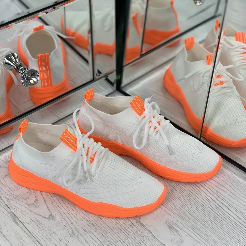 Women Casual  Flat Walking Running Shoes Transparent Shoes Flat