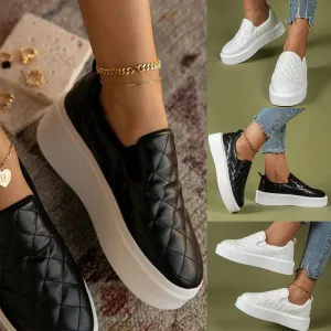 Flat Shoes For Skirts Ins Plaid Flat Shoes Women Platform Leather Shoes