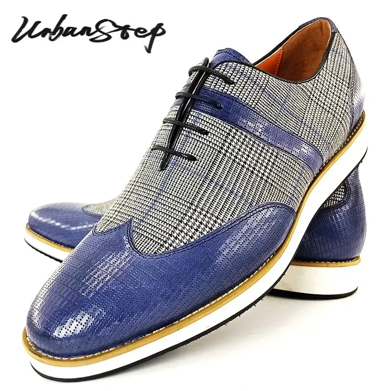 Elegant Mens Dress Casual Shoes Flat Comfortable Wingtip Pointed Toe Man Oxford Shoes Office Business Leather Shoes Men China Flats Shoes 80s