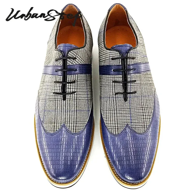 Elegant Mens Dress Casual Shoes Flat Comfortable Wingtip Pointed Toe Man Oxford Shoes Office Business Leather Shoes Men Fashion Nova Shoes Flats