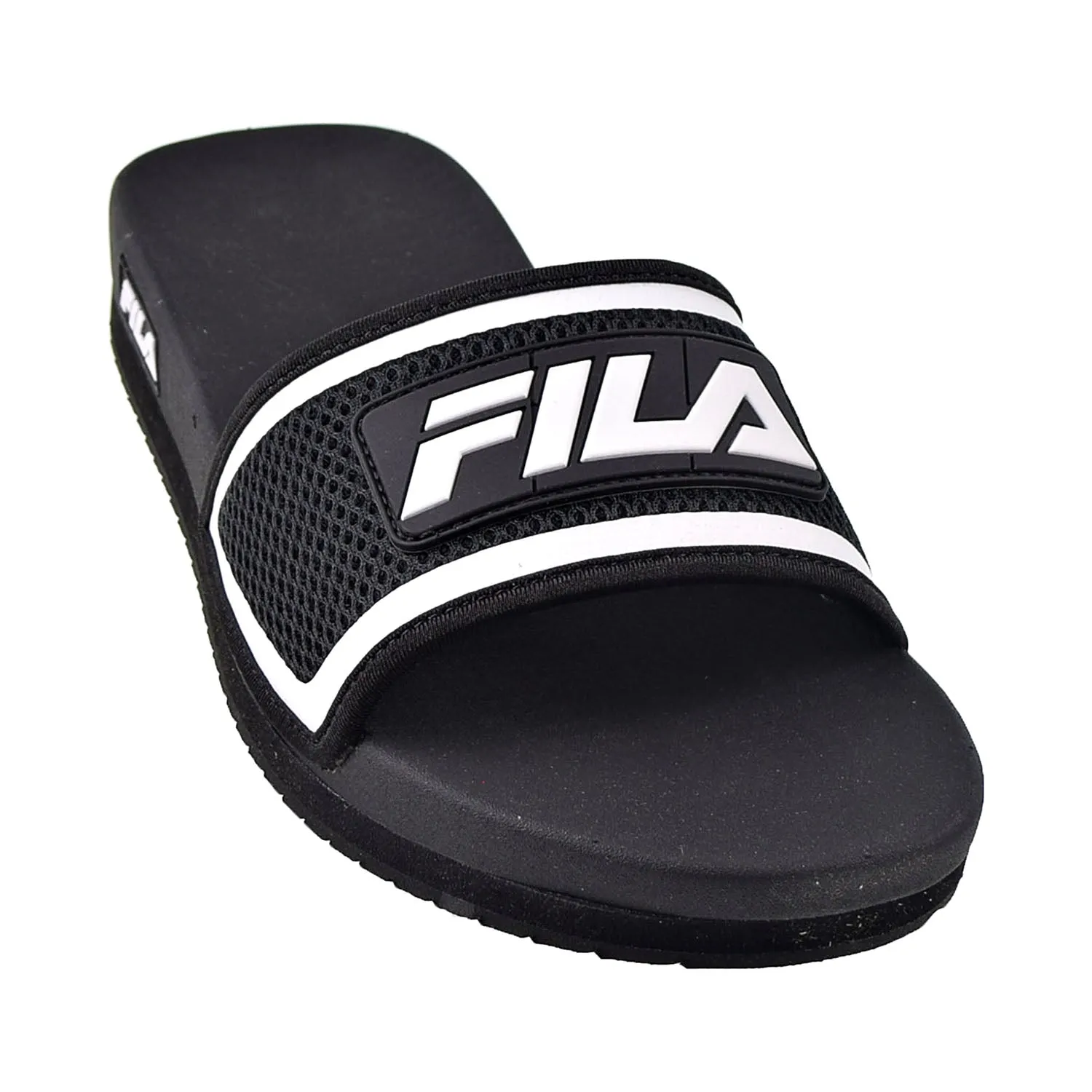 Raising Canes Slippers Fila Men's Lunar Slides Black-White