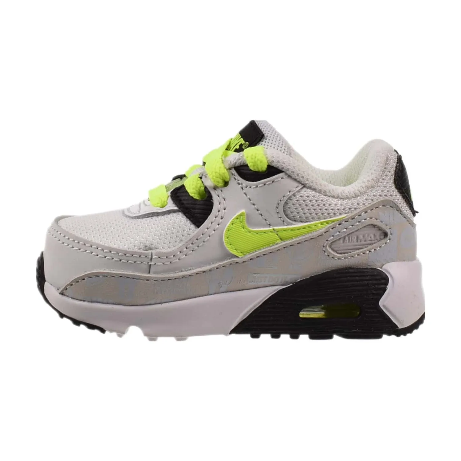 Air Max 90 (TD) Toddler Shoes "Reflective Logo" White-Volt Asics Touch Shoes