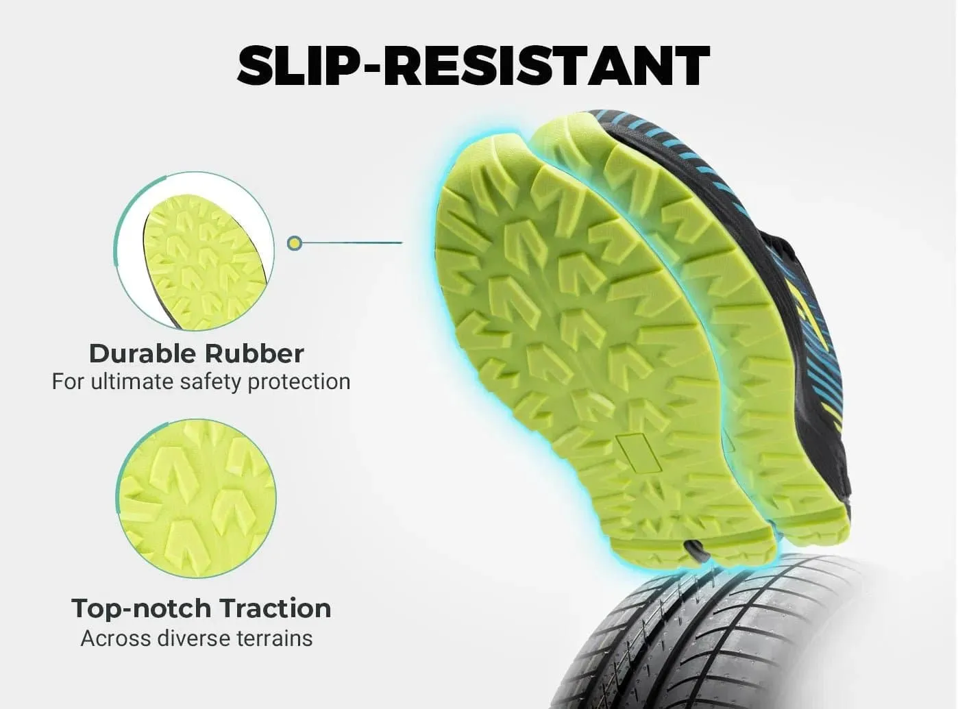 FitVille Men's AllTraction Trail Running Shoes V2 Flat Shoes In