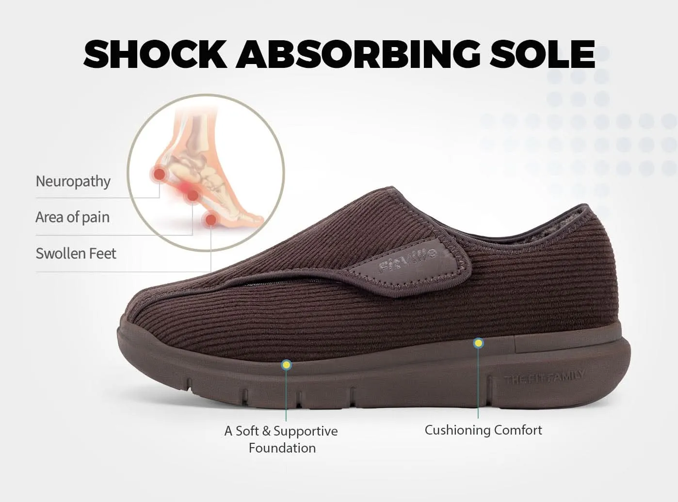 Furry Slippers FitVille Men's EasyTop Comfort Slipper V1