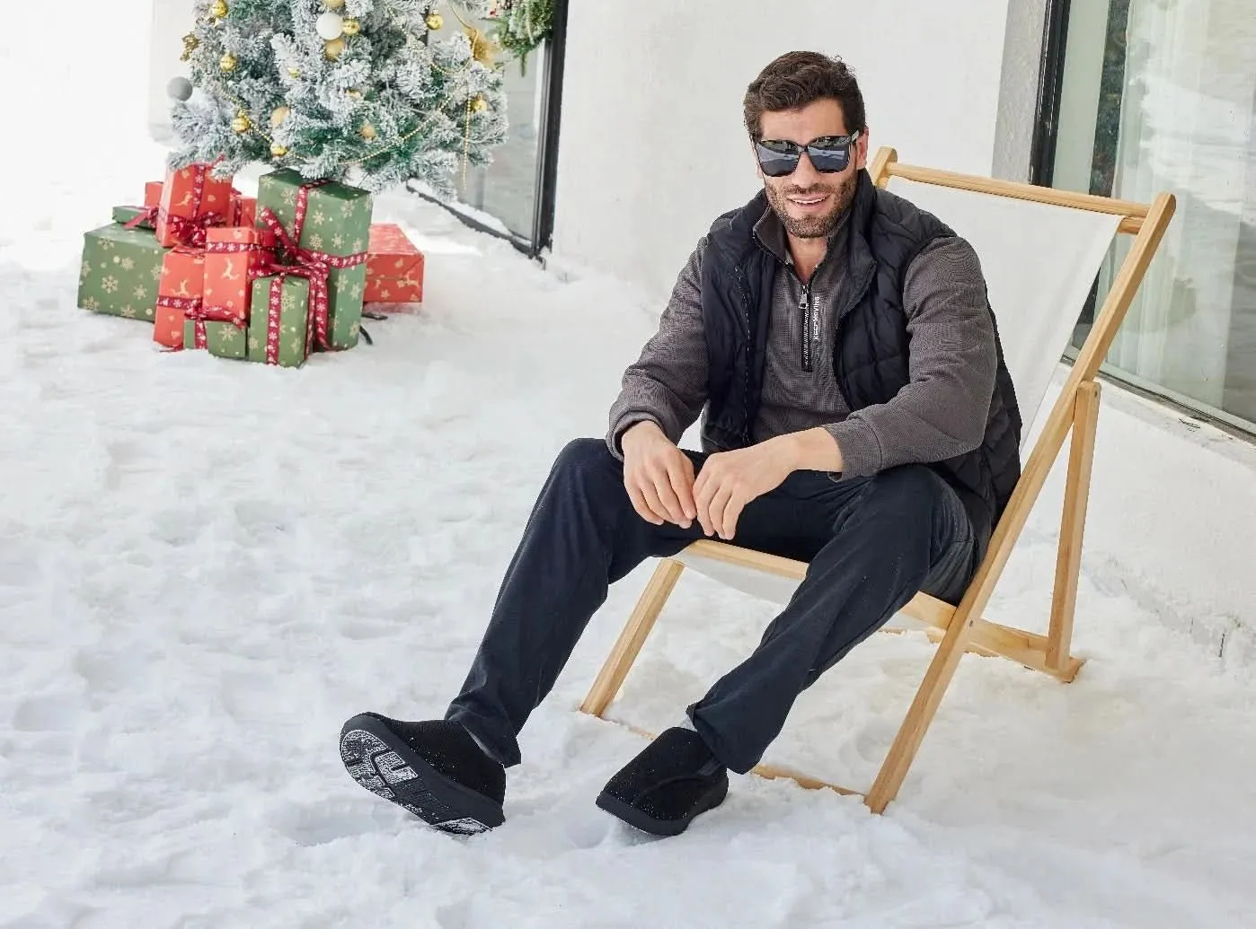 FitVille Men's EasyTop Comfort Slipper V1 Rachel Roy Slippers