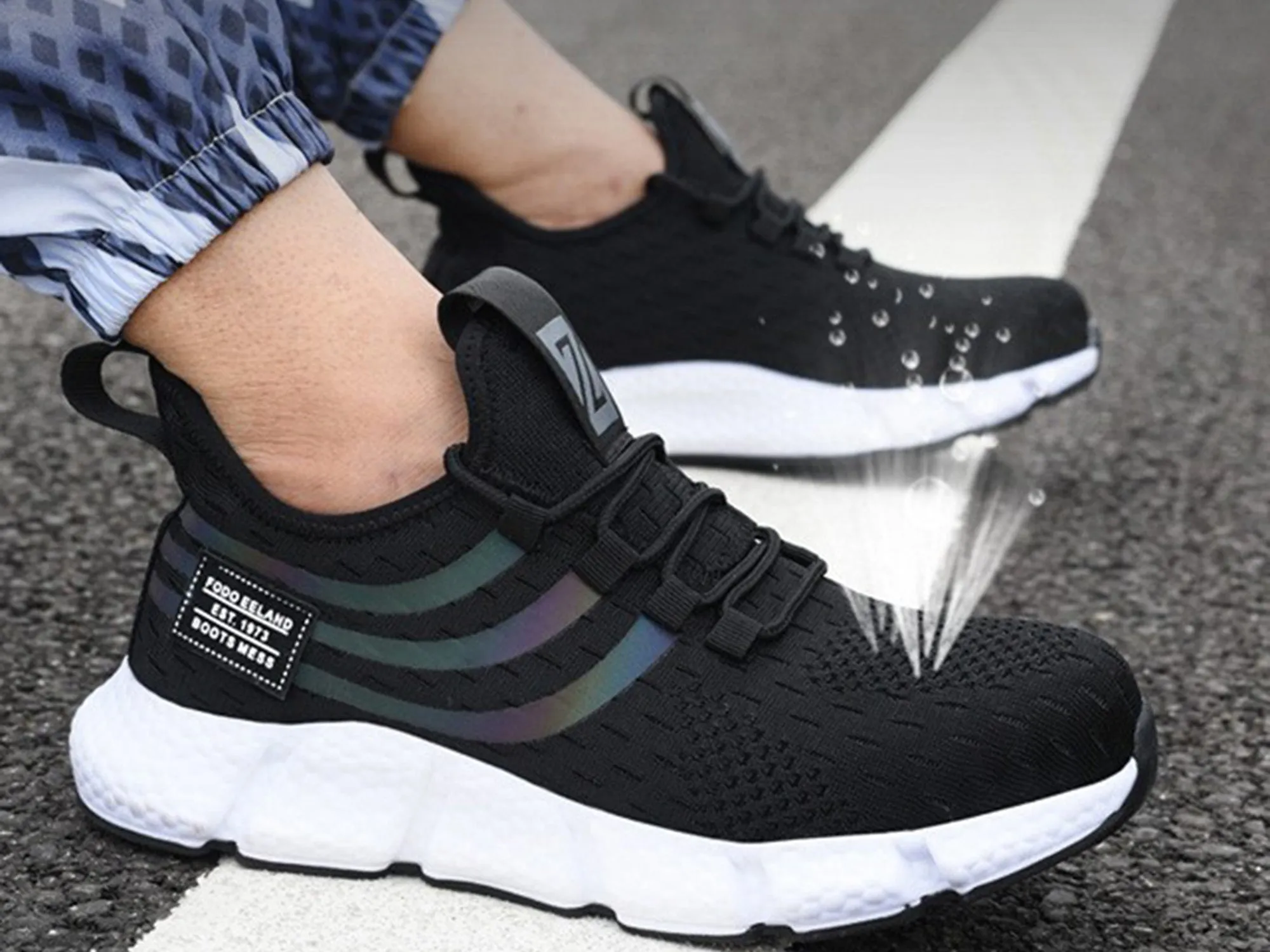 Steel Toe Shoes for Men Lightweight Safety Work Shoes Industry & Construction Sneakers 12 Wide Work Boots