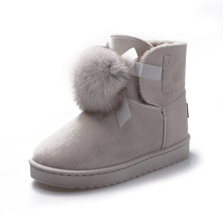 Women Snow  Flat Boots Cotton Shoes Flat Shoe Trends