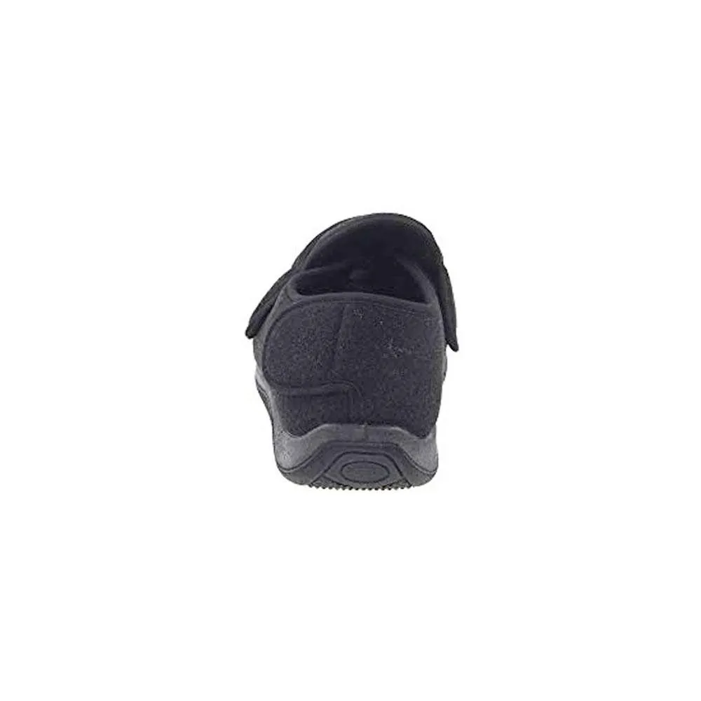 Foamtreads Physician Extra Wide Slipper Black (Men's) Custom House Slippers
