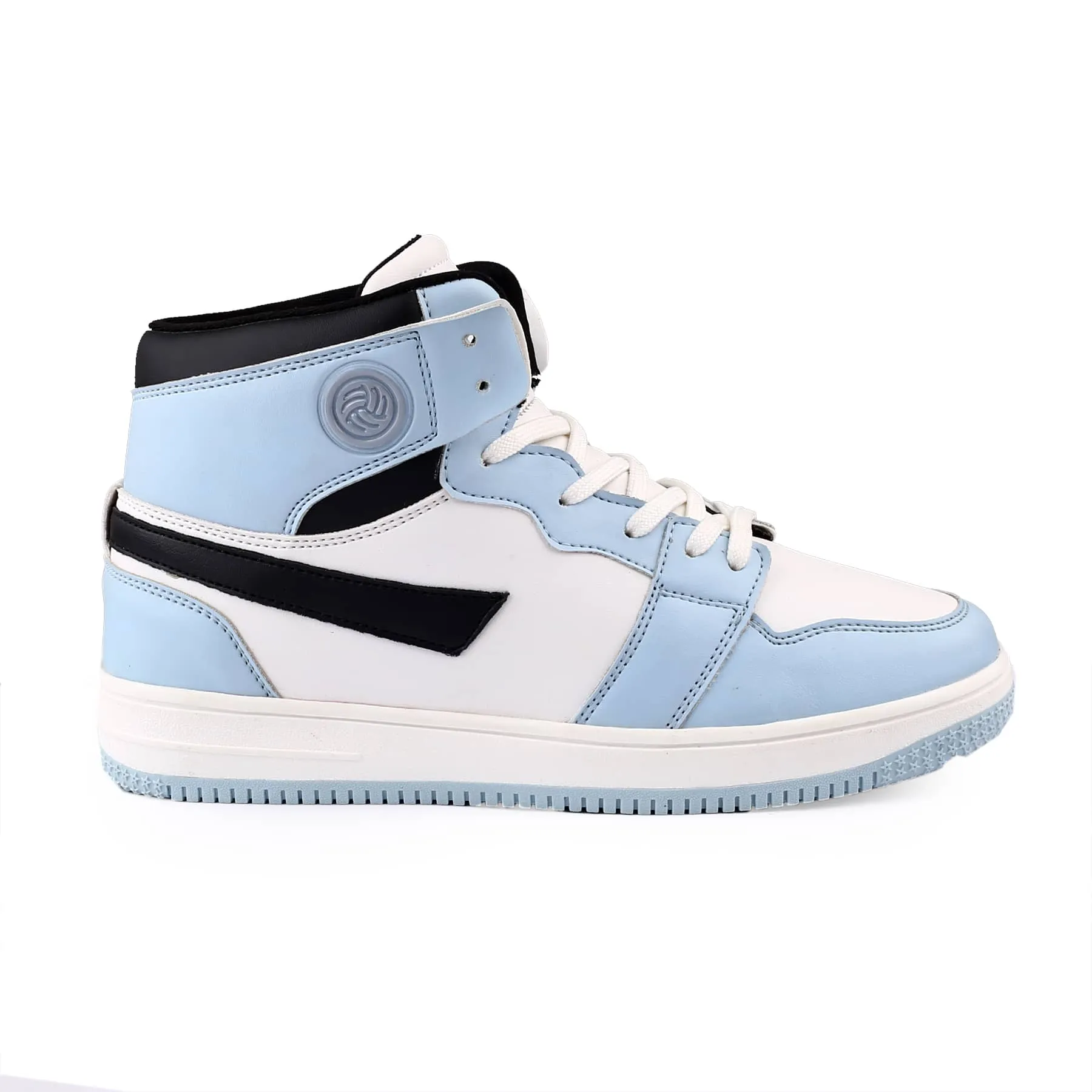 Bacca Bucci Femme High-Top Harmony SneakersElegant Pastel Blue and Pink Women's Lace-Ups Marathon Sneakers