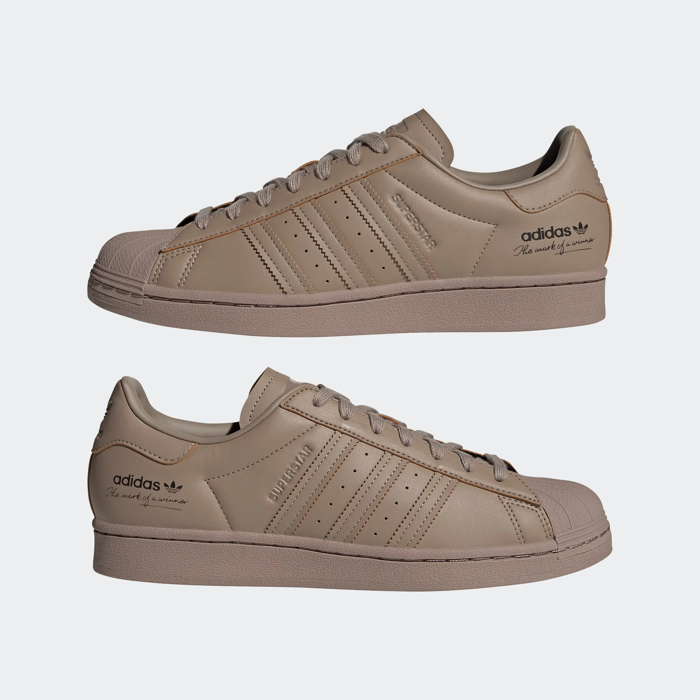 Adidas Shoes Sneaker Men's adidas Originals Superstar Shoes Chalky Brown