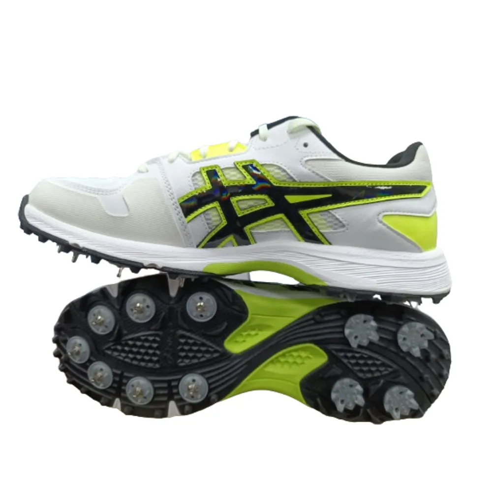 ASICS Men's Gel-Gully 7 Cricket Shoe (White/Safety Yellow) Asics Tennis Shoes Deals
