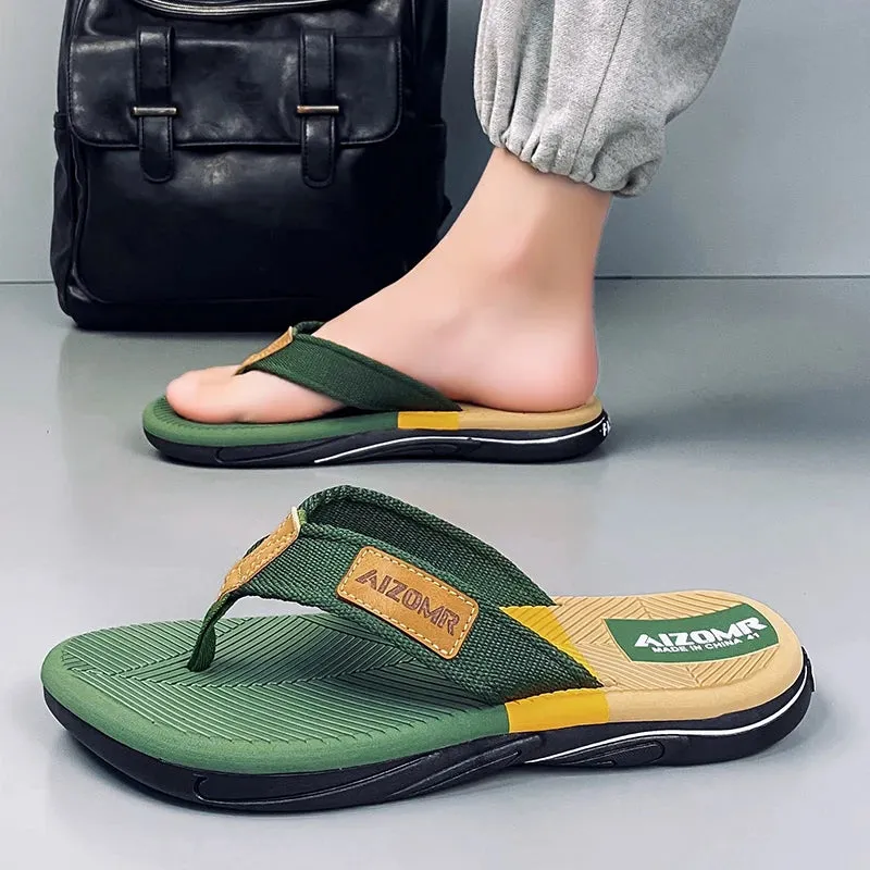 Bedrock Sandals New Summer Sandals Shoes  Men Flip Flops High Quality Beach Sandals Non-slip Casual Shoes Man Slippers Sandalias