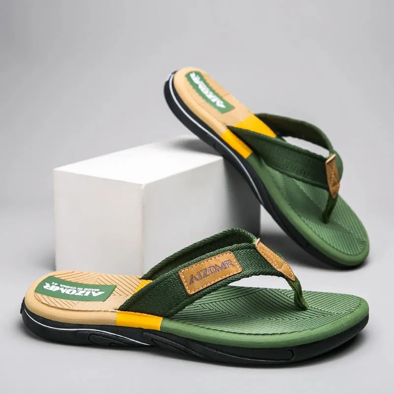 Natural Sandals New Summer Sandals Shoes  Men Flip Flops High Quality Beach Sandals Non-slip Casual Shoes Man Slippers Sandalias