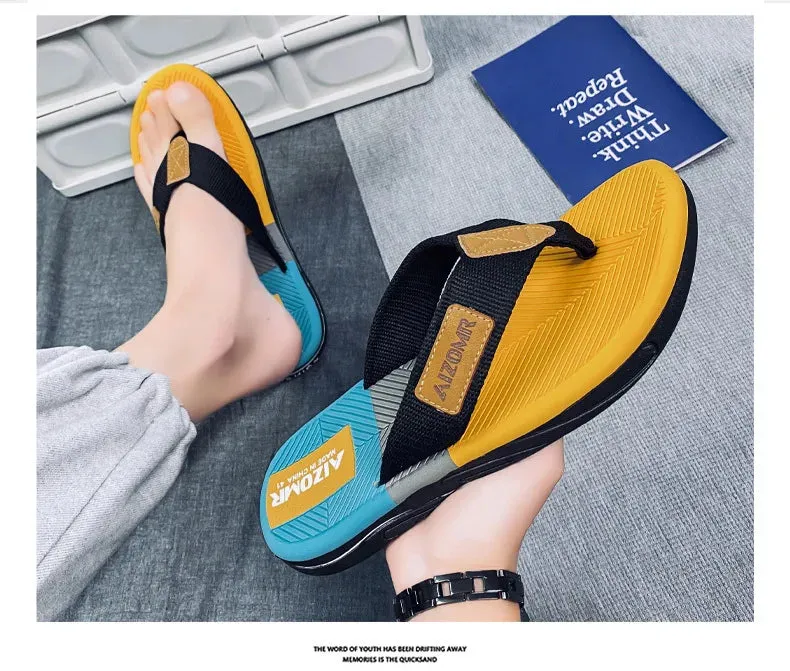 New Summer Sandals Shoes  Men Flip Flops High Quality Beach Sandals Non-slip Casual Shoes Man Slippers Sandalias Sandals Golf And Country Club