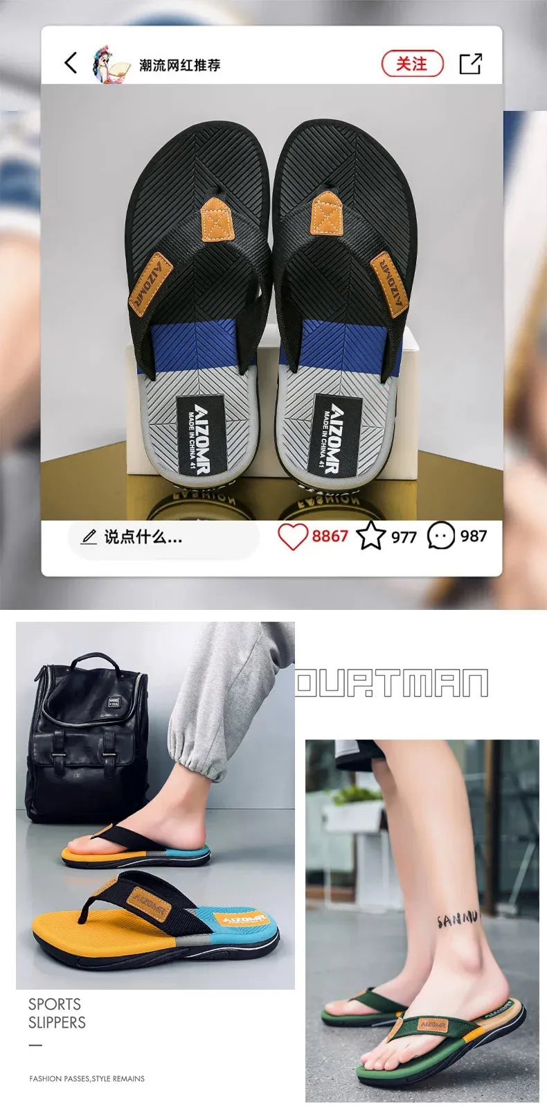 Footjoy Golf Sandals New Summer Sandals Shoes  Men Flip Flops High Quality Beach Sandals Non-slip Casual Shoes Man Slippers Sandalias