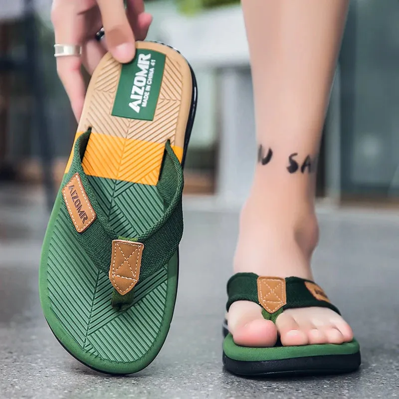 All Inclusive Sandals Resorts New Summer Sandals Shoes  Men Flip Flops High Quality Beach Sandals Non-slip Casual Shoes Man Slippers Sandalias