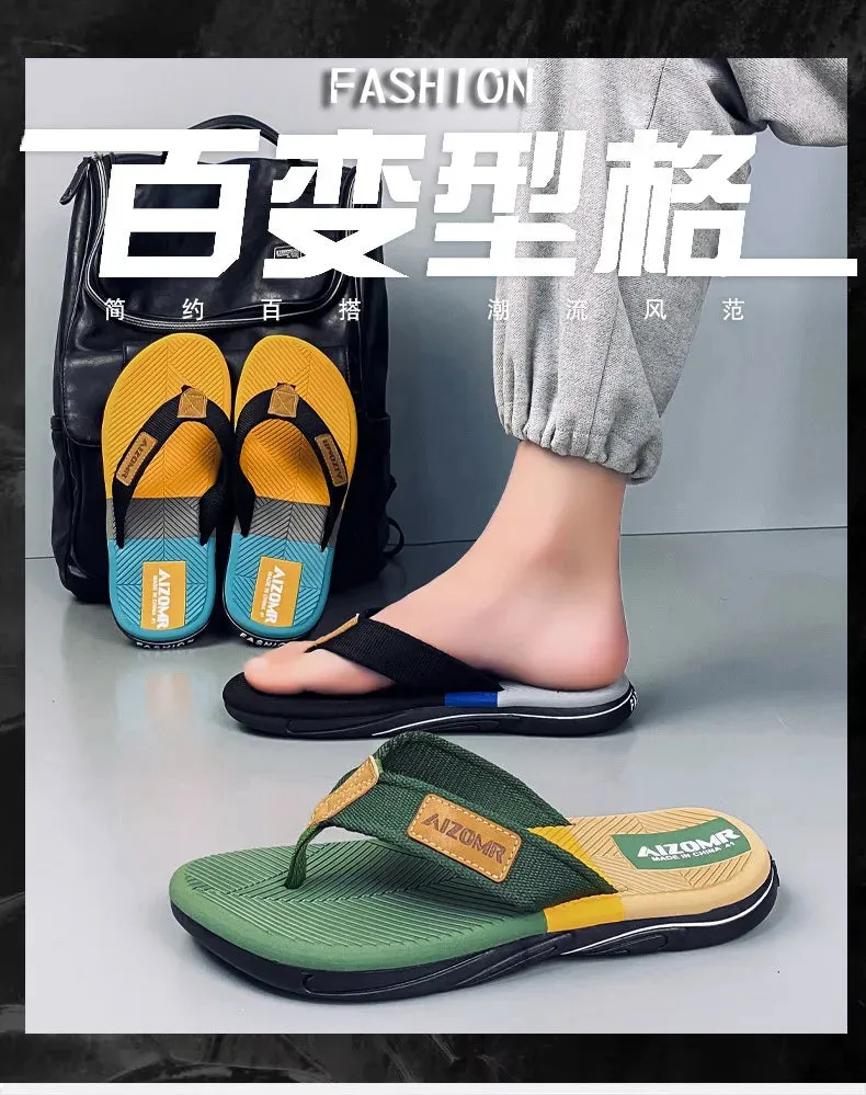 New Summer Sandals Shoes  Men Flip Flops High Quality Beach Sandals Non-slip Casual Shoes Man Slippers Sandalias Comfortable Beach Sandals