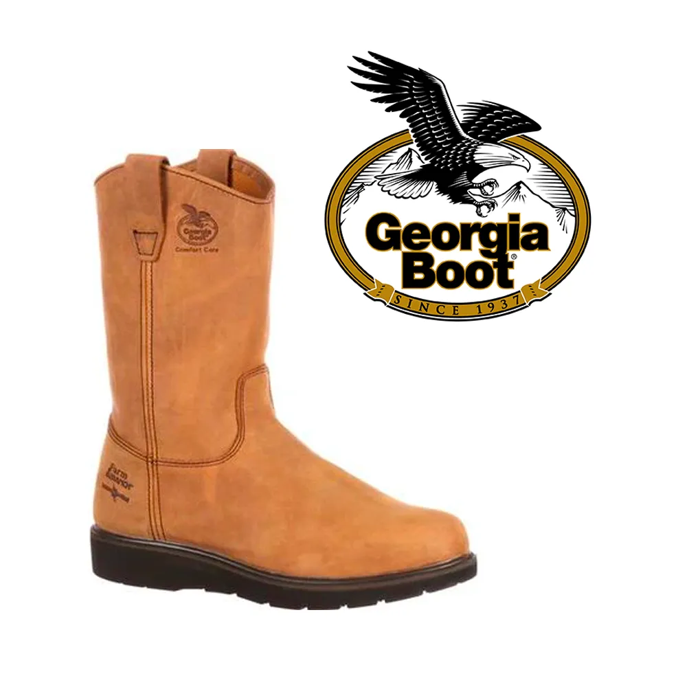 GEORGIA BOOT Men's Boot 11 Inch Farm And Ranch Wellington GB4432 Slip On Work Boots Waterproof