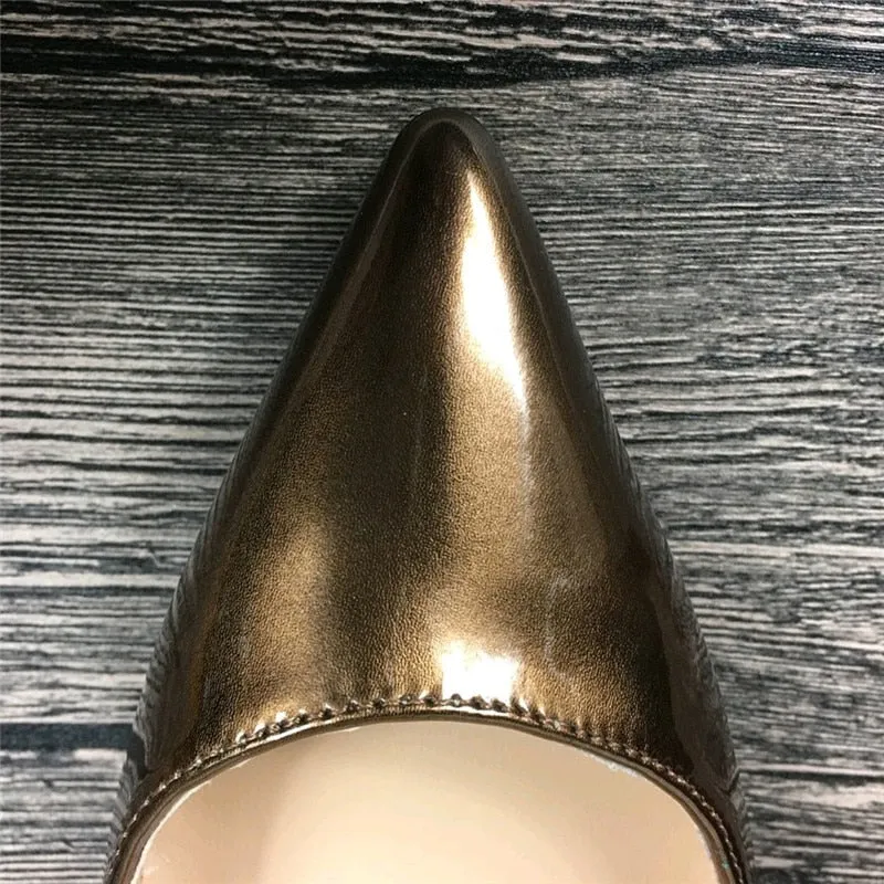 Mt500 Flat Shoes Glossy Patent Women's Stiletto Pumps