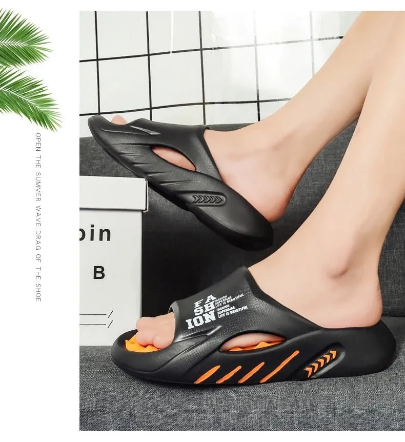 Cool Slides Summer massage slippers, casual soft sole beach flip flops