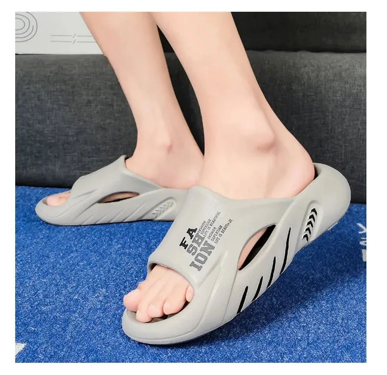 Slippers Asian Summer massage slippers, casual soft sole beach flip flops